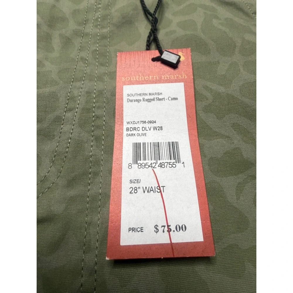 Southern Marsh Durango‎ Rugged Camo Shorts Men's 28 Waist Dark Olive NWT